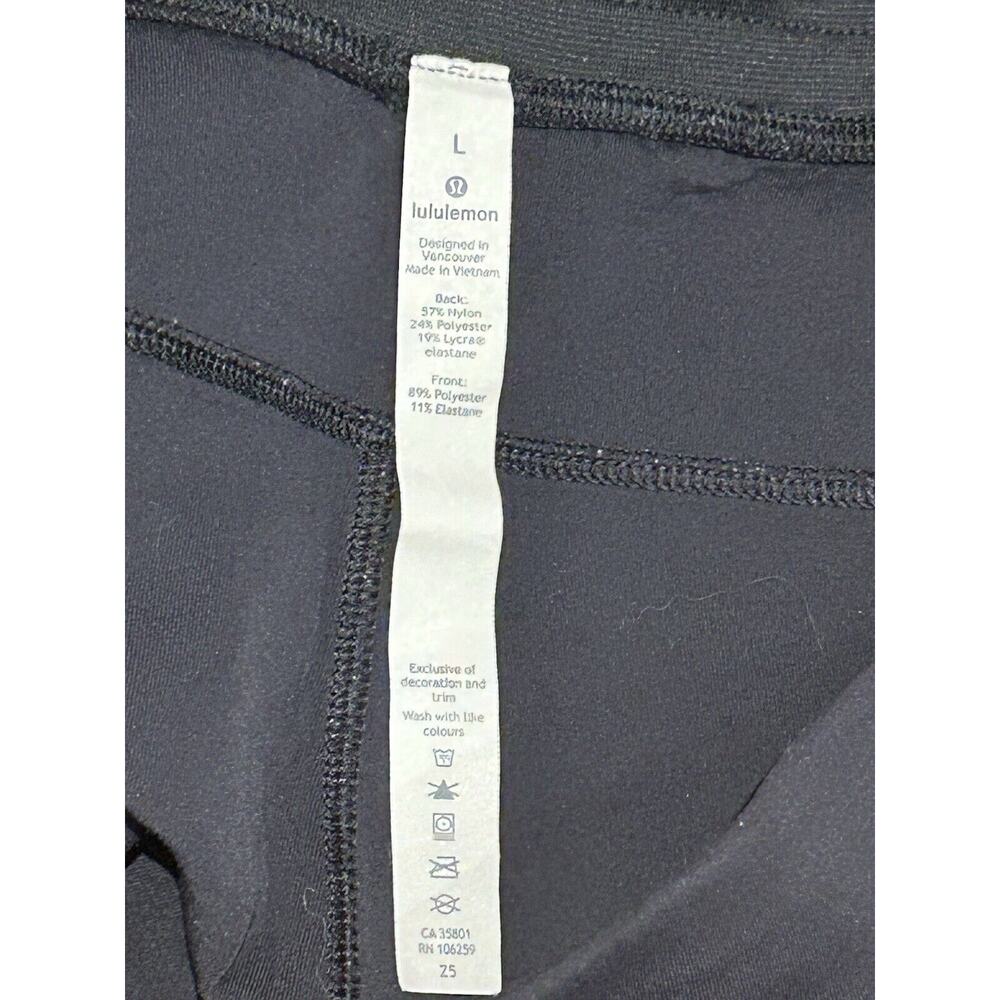 Lululemon Athletic Shorts Men's Black Anti-Gravity Luon Elastic Waist Size L - Picture 4 of 4